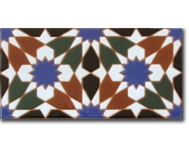 Azulejo árabe pintado a mano fondo F570