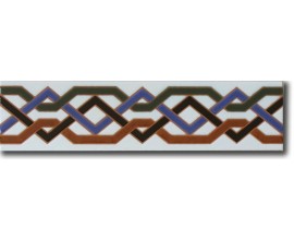 Azulejo árabe pintado a mano cenefa C540